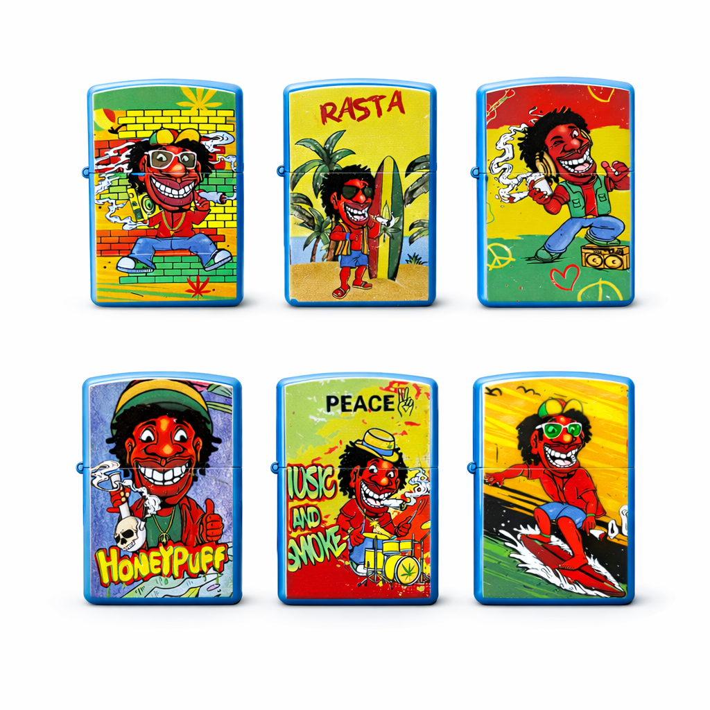 Honeypuff | Metal Oil Lighter – 24PC Assorted Graphic Display