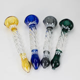 Straight Crystal Pipe 7" - Assorted Color Glass Pipe NIBO Distribution