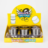 Spider Gun Metal Grinder 52mm 4 parts Box of 12 Display Pack NIBO Distribution