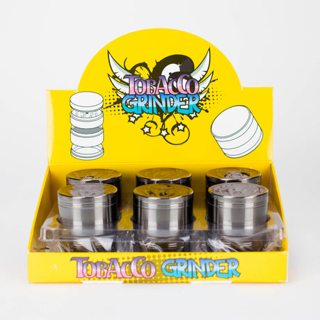 Spider Gun Metal Grinder 52mm 4 parts Box of 12 Display Pack NIBO Distribution