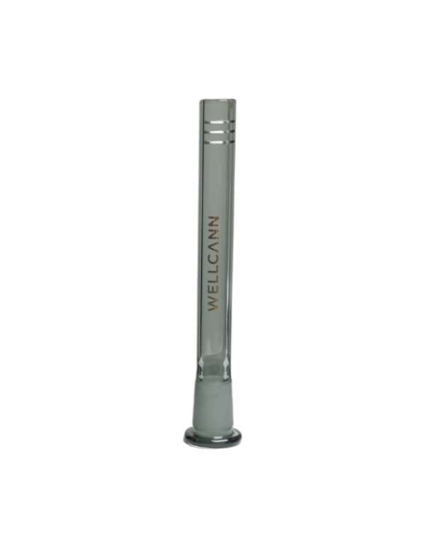 Wellcann | 6"Colored Glass Downstems With Gold Logo Downstem · Bowlstem Super Supplys Inc T-Black