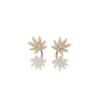 18K GOLD CANNABIS LEAF EARRING Jewelry The Kush Girls