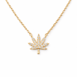 18K GOLD CANNABIS LEAF NECKLACE Jewelry The Kush Girls