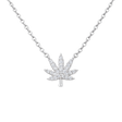 SILVER CANNABIS LEAF NECKLACE Jewelry The Kush Girls