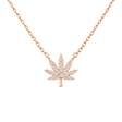 ROSE GOLD CANNABIS LEAF NECKLACE Jewelry The Kush Girls