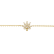 18K GOLD CANNABIS LEAF BRACELET Jewelry The Kush Girls