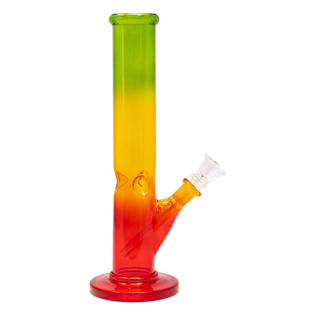 Rasta Colored Cylindrical Medium 10 Inches Glass Bong Glass Bong Maple Craft Inc