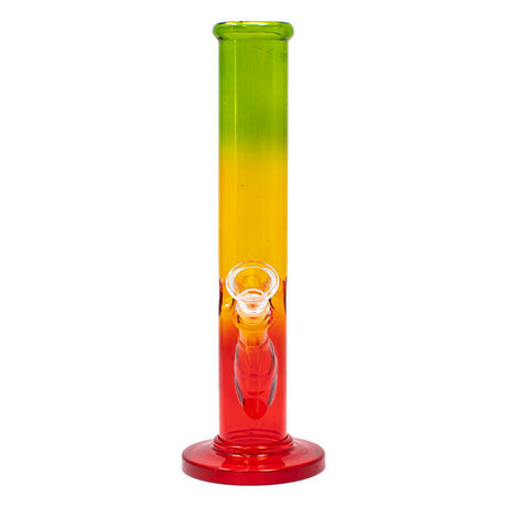 Rasta Colored Cylindrical Medium 10 Inches Glass Bong Glass Bong Maple Craft Inc
