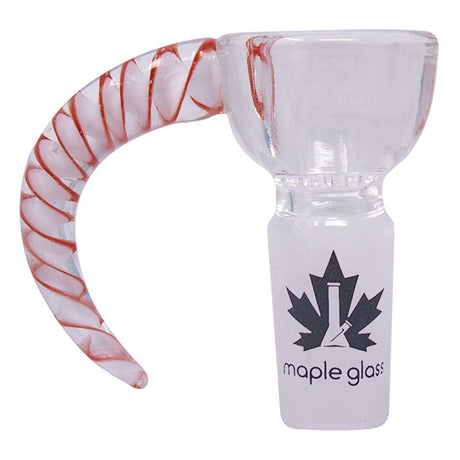 Maple Glass | Wave Horn Bowl 14mm Bowl · Popper Maple Craft Inc Red