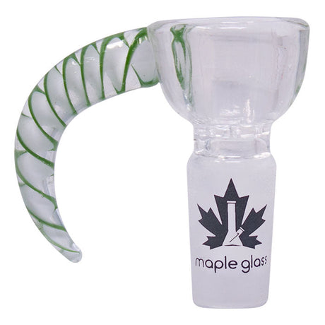 Maple Glass | Wave Horn Bowl 14mm Bowl · Popper Maple Craft Inc Green