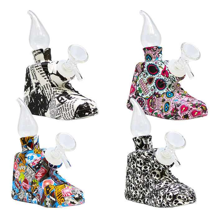 6" Assorted Design Shoe Shape Silicone Bong Resin · Silicone · Plastic Bong Maple Craft Inc