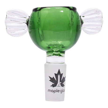 Maple Glass | Ethereal Wings Bowl 14mm Bowl · Popper Maple Craft Inc Green