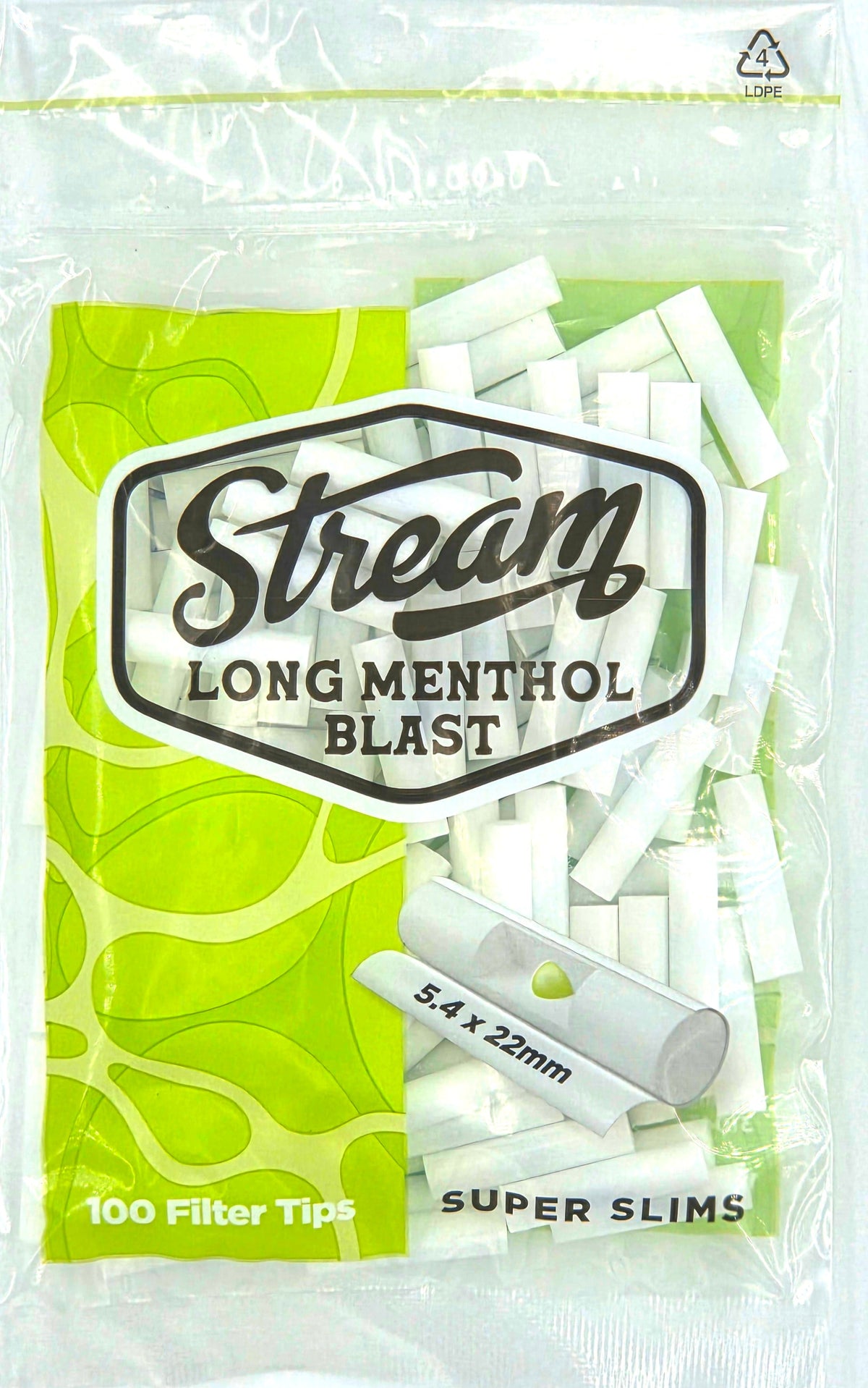 STREAM | Super Slims Long Menthol Blast RYO Filter - 12 Bags (Menthol ...