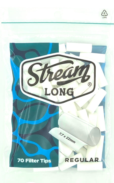 STREAM Regular Long RYO Filters Display Carton - 10 Bags (Non-Flavored Type) Filter Tip STREAM