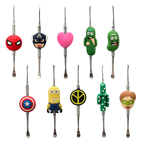 Cartoon Silicone Dabber Set – 30 PCS Jar Cap · Dabber · Insert · Clip · Nail Super Supplys Inc