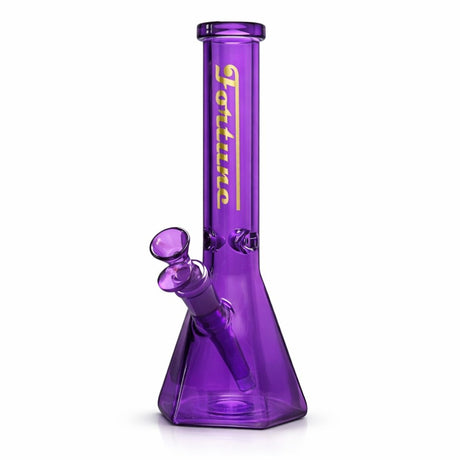 Fortune | 10" Pyramid Beaker Bong Glass Bong Fortune Purple