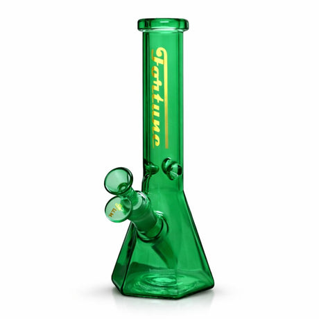 Fortune | 10" Pyramid Beaker Bong Glass Bong Fortune Green