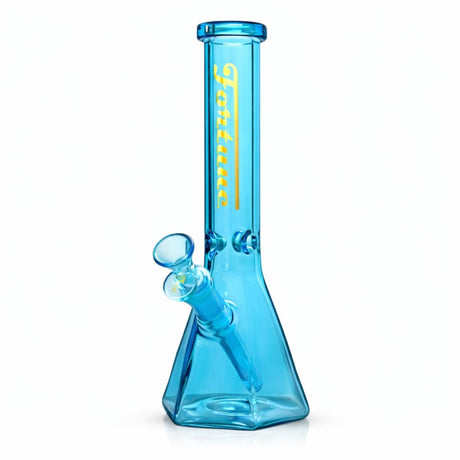 Fortune | 10" Pyramid Beaker Bong Glass Bong Fortune Blue
