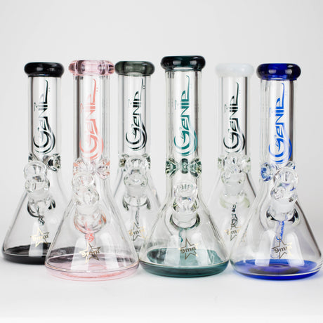 [6 Pack Bundle] Genie | 12" Classic Beaker Bong – 9 mm Thick Clear Glass ( F7-001 ) Glass Bong ONE