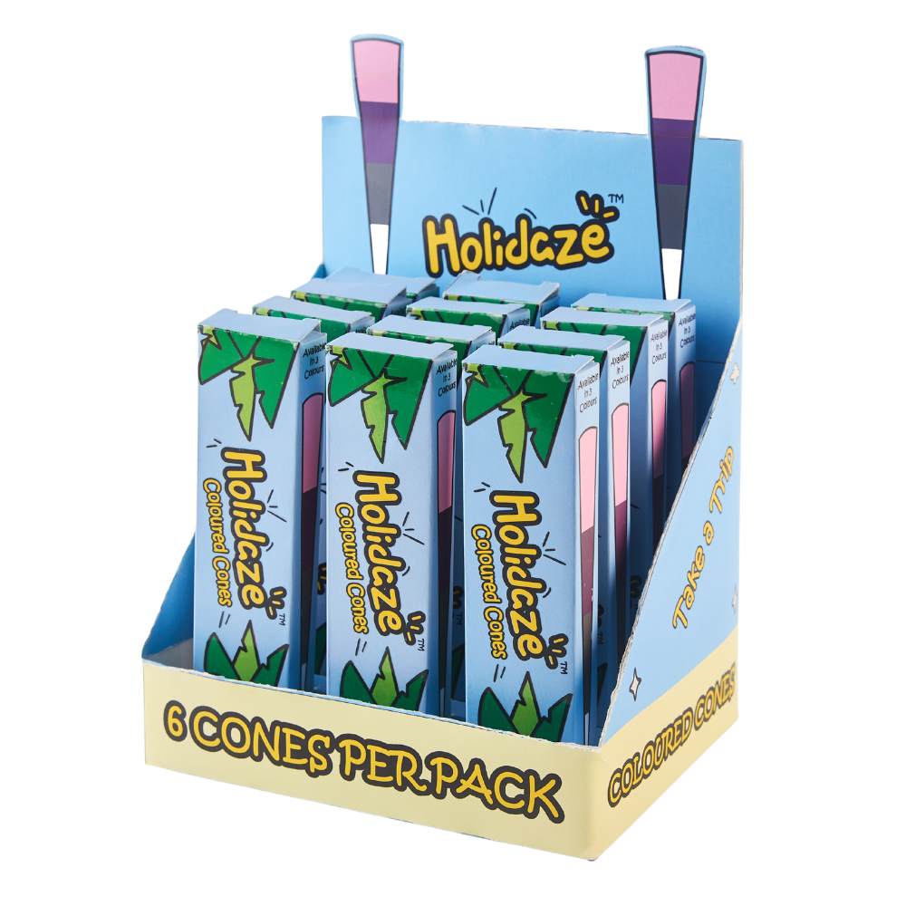 Holidaze | Coloured Cones (Pack of 6) (Box of 12) Pre-rolled Cone (Display Pack) SLIMJIM