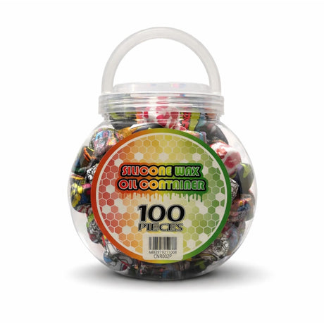 2.5mL Graphic Silicone Wax Oil Containers – 100 Piece Assorted Jar