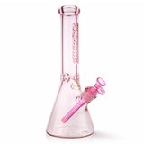 Fortune | 14" 7mm Engraved Color Beaker Bong Glass Bong Fortune Pink