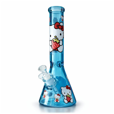 14" 7mm Pink Kitty Graphic Beaker Bong