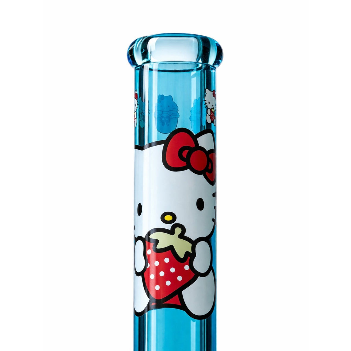 14" 7mm Pink Kitty Graphic Beaker Bong Glass Bong Super Supplys Inc