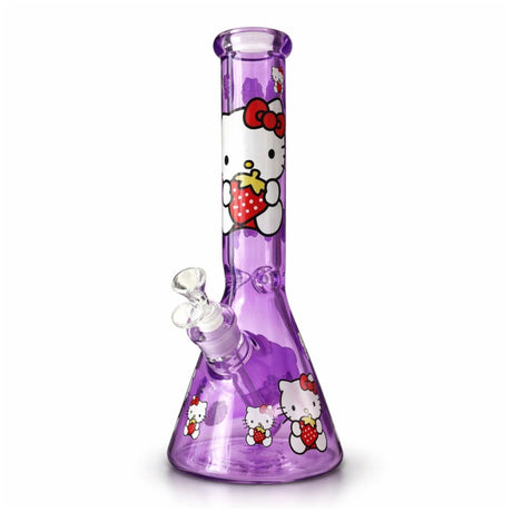 14" 7mm Pink Kitty Graphic Beaker Bong