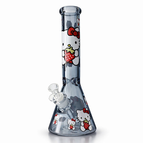 14" 7mm Pink Kitty Graphic Beaker Bong
