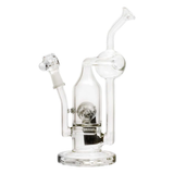 Pure Glass | 8" Solaris Inline Recycler 10mm - Flower and Dab Glass Rig PINNACLE DISTRIBUTORS INC. Clear