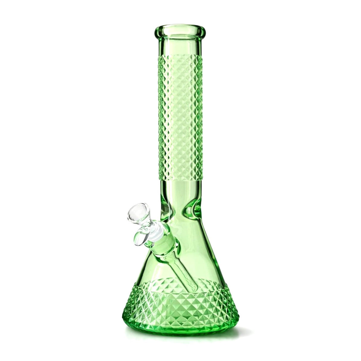 12.5” Diamond Beaker Bong – 7mm Thick Glass w/ Gift Box Glass Bong Super Supplys Inc Green