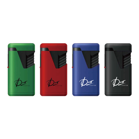 DUCO™ | LOTUS – Pastel Rubberized Double Jet Flame Lighter (Display of 20) Torch ONE TRADING