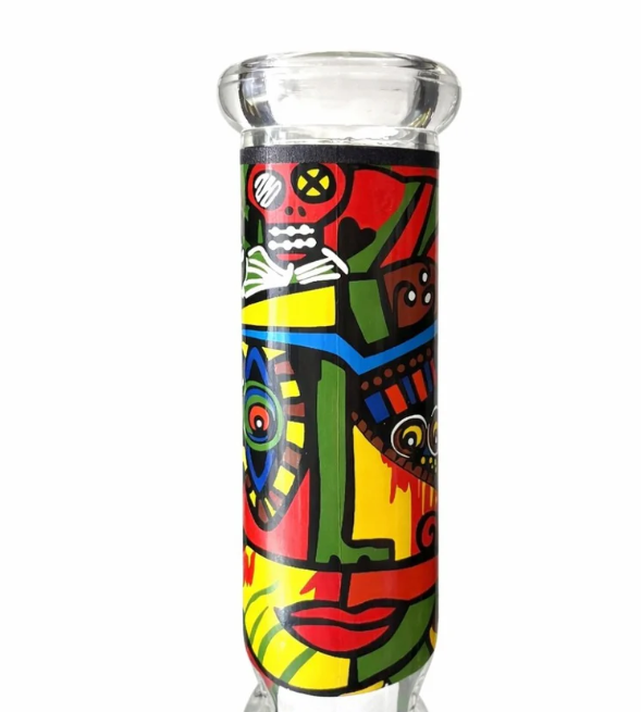 Urban Glyph 12.5” 7mm Designer Beaker Bong Glass Bong Super Supplys Inc