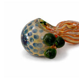 5” Artistic Double Glass Hand Pipe-Assorted Color Glass Pipe Super Supplys Inc