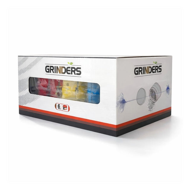 Football Design 3-Part Tobacco Grinder – Display of 6 pcs Display Pack Super Supplys Inc