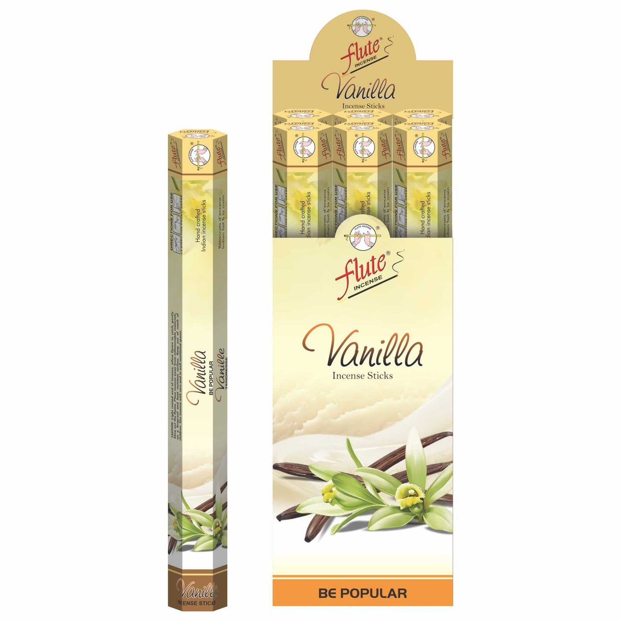 Flute | Incense Sticks- 9" Incense SunGlow Vanilla