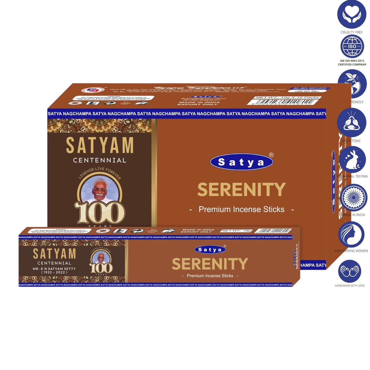 Satya | Incense Sticks 15g Incense SunGlow Serenity Satyam Premium