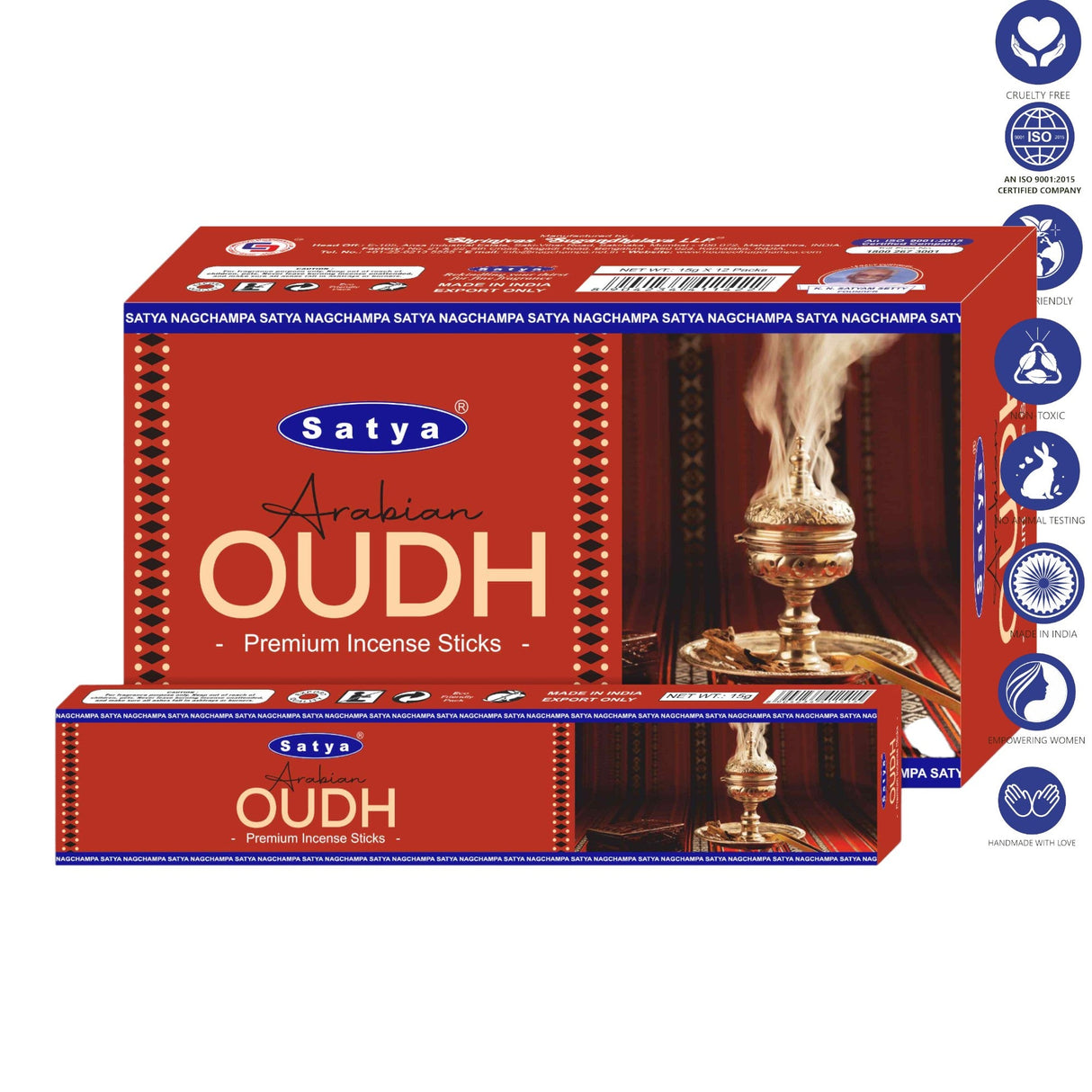 Satya | Incense Sticks 15g Incense SunGlow Arabian Oudh Premium