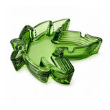 5“*5” Leaf Design Glass Ashtray Glass Ashtray Super Supplys Inc
