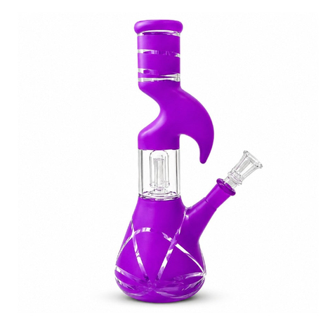 10" Splashguard Zong Glass Perc- 8 Assorted Colours Glass Bong Super Supplys Inc Purple