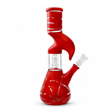 10" Splashguard Zong Glass Perc- 8 Assorted Colours Glass Bong Super Supplys Inc Red