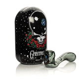 Grateful Dead x GEAR Premium® | 5.5" Space Your Face Sherlock Hand Pipe In Collectible Tin Glass Pipe West Coast Gifts