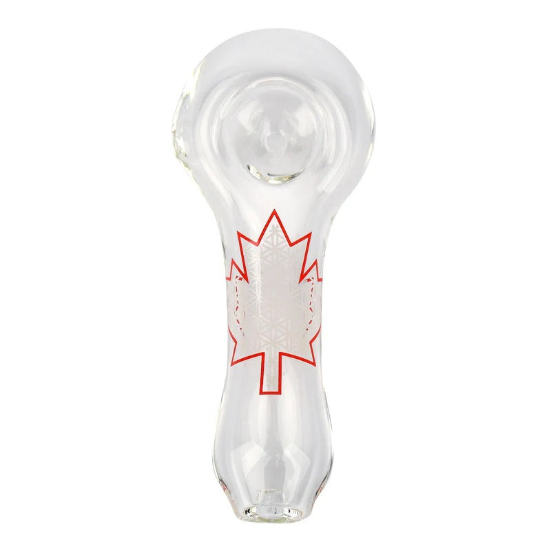 Bongjour!™ | 3.75" Clear Hand Pipe w/Decal (Assorted Decal 8 Pack) Glass Pipe West Coast Gifts