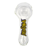 Bongjour!™ | 3.75" Clear Hand Pipe w/Decal (Assorted Decal 8 Pack) Glass Pipe West Coast Gifts