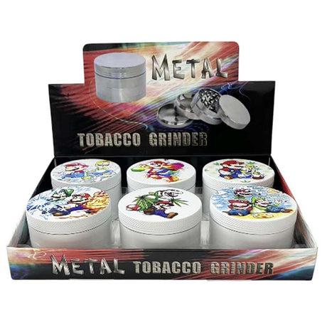 63*42mm ToonCloud Zinc Grinder-6 Assorted Design-6 Pcs/Display Display Pack Super Supplys Inc