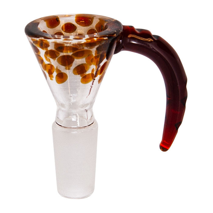 Dotted Bowl With Handle -14mm Bowl · Popper Maple Craft Inc Amber