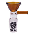 Amber Glass Honey Comb Bowl With Straight Handle -14mm Bowl · Popper Maple Craft Inc