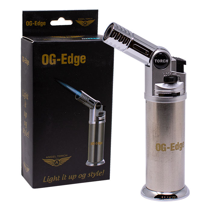 OG | Edge 5 Inches Single Flame Torch Lighter Torch Maple Craft Inc Silver