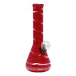 7" Colored Ribbon Mini Glass Bong - New Glass Bong Maple Craft Inc Red